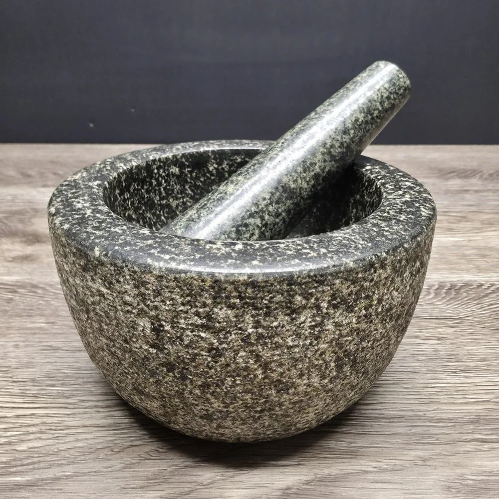 Molcajete - Granite Mortar and Pestle - Heavy Set 7.8lbs - 6.25